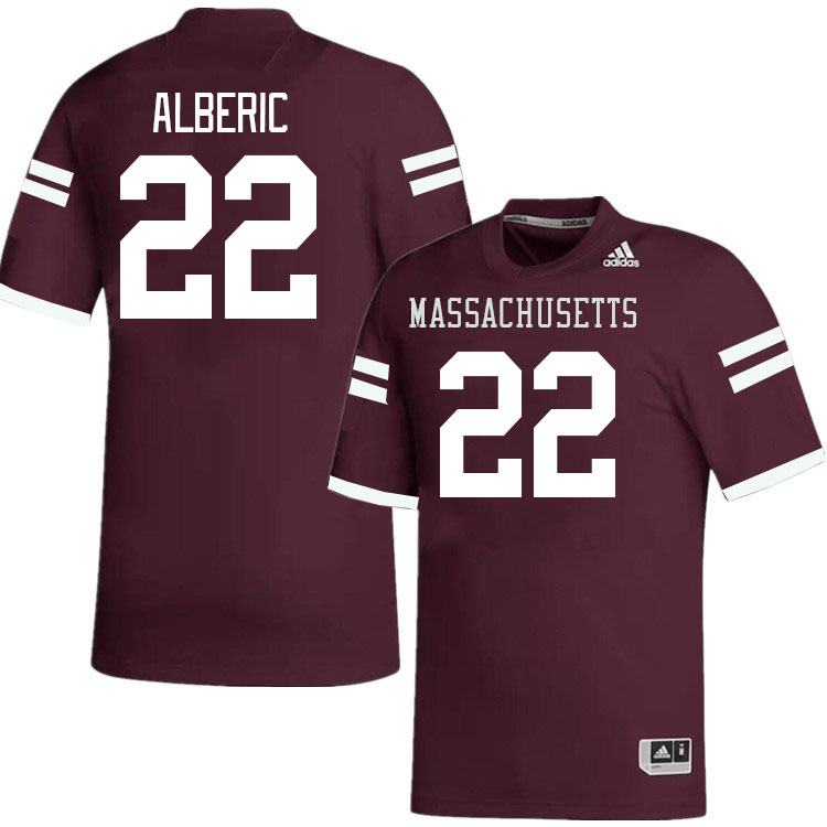 Massachusetts Minutemen #22 Da'Marion Alberic College Football Jerseys Stitched-Maroon